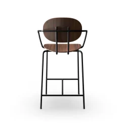 Sibast Furniture Piet Hein Barstol Sort med Armlán Valnød