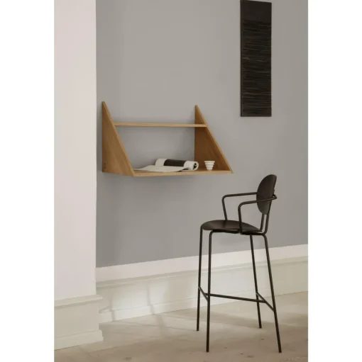 Sibast Furniture Piet Hein Barstol Sort med Armlán Valnød