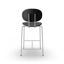 Sibast Furniture Piet Hein Barstol Krom Sort Láder