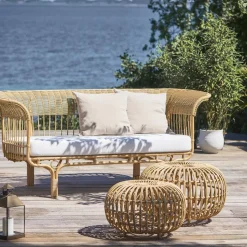Sika-Design Ottoman Exterior Lille Aluminium/Natur