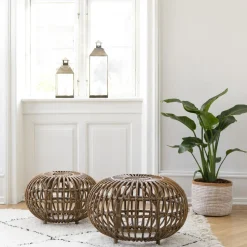 Sika-Design Ottoman Lille Poleret Antik