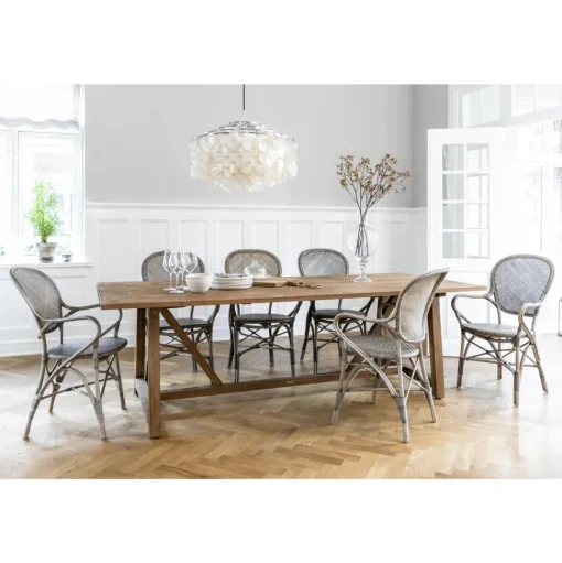 Sika-Design Rossini Spisebordsstol med Armlán Taupe