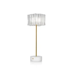 SLAMP Accordéon Transportabel Lampe Transparent/Hvid