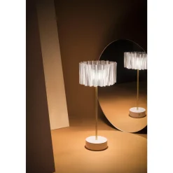 SLAMP Accordéon Transportabel Lampe Transparent/Hvid