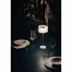 SLAMP Accordéon Transportabel Lampe Transparent/Hvid