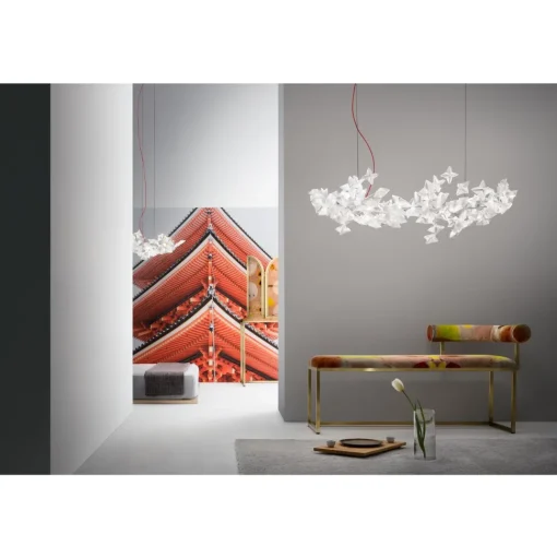 SLAMP Hanami Pendel Stor Transparent/Transparent Wire