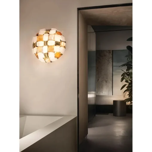 SLAMP Mida Vág/Loftlampe Medium Hvid/sølv