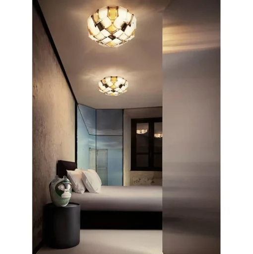 SLAMP Mida Vág/Loftlampe Medium Hvid/sølv
