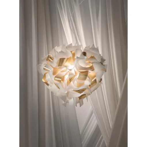 SLAMP Veli Aurea Pendel Hvid/Guld Med Transparent Ledning