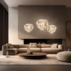 SLAMP Veli Aurea Pendel Hvid/Guld Med Transparent Ledning