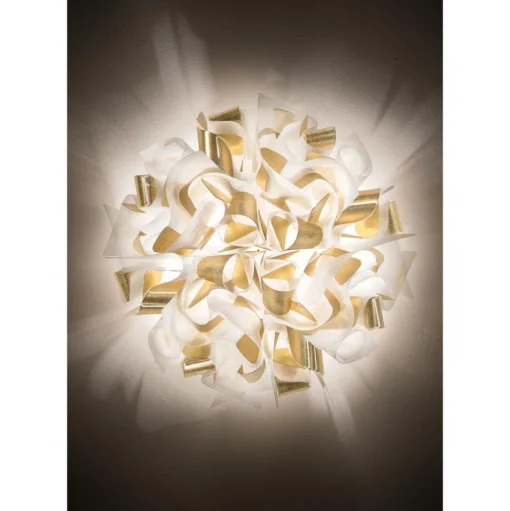 SLAMP Veli Aurea Vág/Loftlampe Medium Hvid/Guld