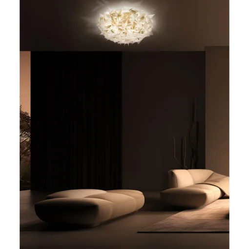 SLAMP Veli Aurea Vág/Loftlampe Medium Hvid/Guld