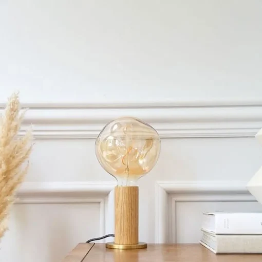 Tala Knuckle Bordlampe Egetrá med Voronoi-I Páre