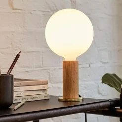 Tala Knuckle Bordlampe Egetrá med Sphere IV Páre