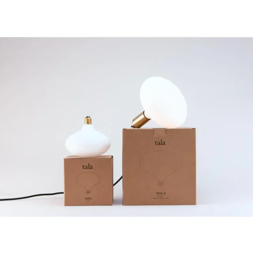 Tala Oval Ll E27 LED Páre 8W 2000-2800K Mat Porcelán