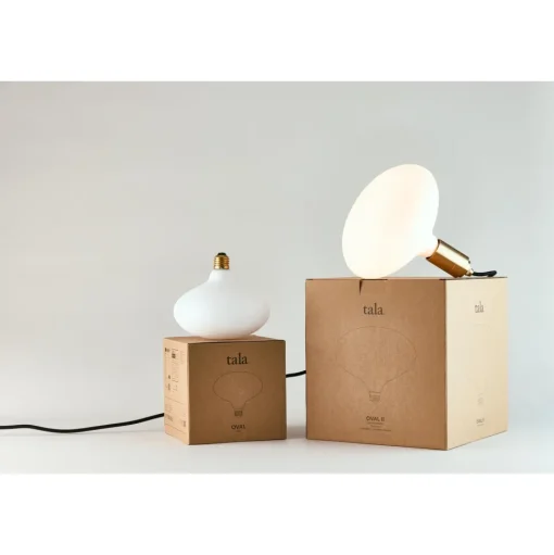 Tala Oval Ll E27 LED Páre 8W 2000-2800K Mat Porcelán