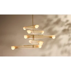 Tala Sycamore 5 Loftlampe Messing/Dusk Pink
