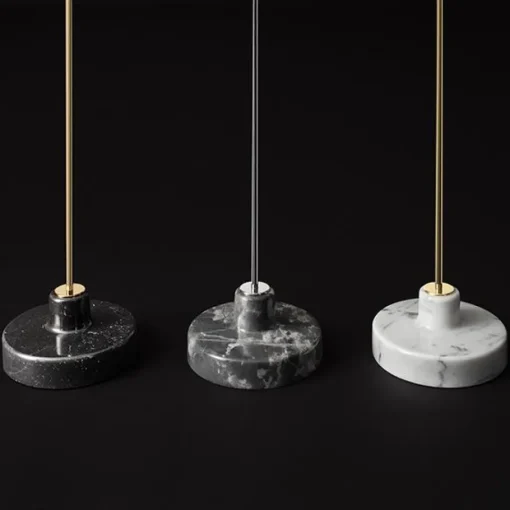 TATO Alzabile Gulvlampe Mangan/Krom & Granit Grå Marmor