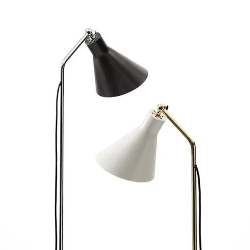 TATO Alzabile Gulvlampe Mangan/Krom & Granit Grå Marmor
