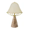 TATO Anita Bordlampe Lysegul/Messing & Brun Marmor