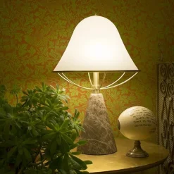 TATO Anita Bordlampe Lysegul/Messing & Brun Marmor
