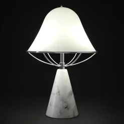 TATO Anita Bordlampe Lysegul/Messing & Brun Marmor