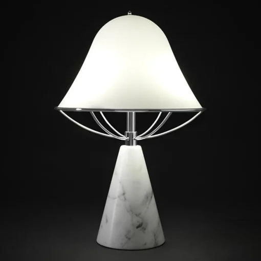 TATO Anita Bordlampe Lysegul/Messing & Brun Marmor