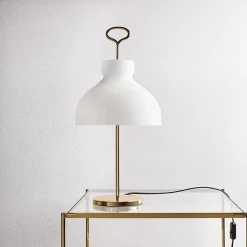 TATO Arenzano Bordlampe Høj Hvid & Krom