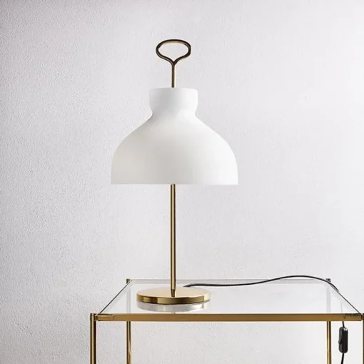 TATO Arenzano Bordlampe Høj Hvid & Krom