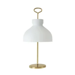 TATO Arenzano Bordlampe Høj Hvid & Messing