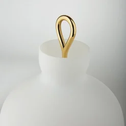 TATO Arenzano Bordlampe Lav Hvid & Bronze