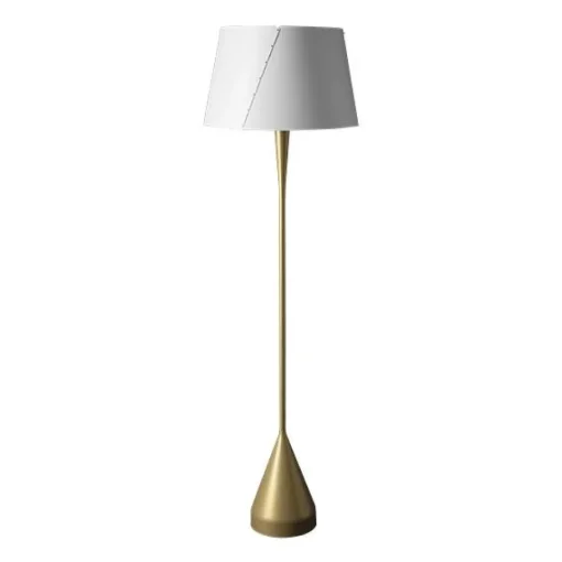 TATO De-Lux A4 Gulvlampe Guld & Mat Hvid
