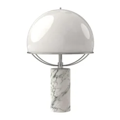 TATO Jil Bordlampe Hvid/krom & Hvid Marmor