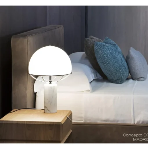 TATO Jil Bordlampe Hvid/krom & Hvid Marmor