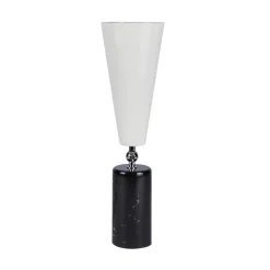 TATO Vox Bordlampe Sort Marmor & Krom/Hvid Stor