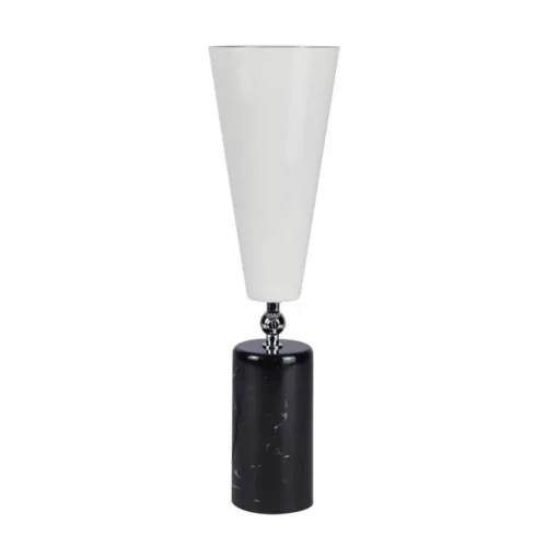 TATO Vox Bordlampe Sort Marmor & Krom/Hvid Stor