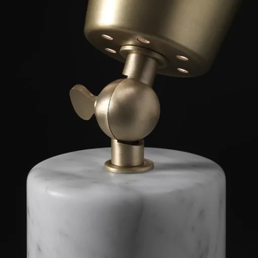 TATO Vox Bordlampe Sort Marmor & Krom/Hvid Stor