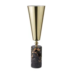 TATO Vox Bordlampe Sort/brun Marmor & Messing Stor