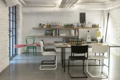 Thonet S 43 Cantilever Spisebordsstol Sort/Sort Bejdset Bøgetrá