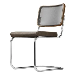 Thonet S 32 N Cantilever Spisebordsstol Krom/Valnød