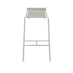Thorup Copenhagen Noel Barstol Rustfrit Stål/Grå Uld H77 cm