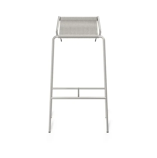 Thorup Copenhagen Noel Barstol Rustfrit Stål/Grå Uld H77 cm