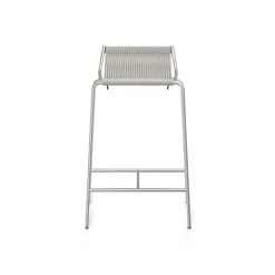 Thorup Copenhagen Noel Barstol Rustfrit Stål/Grå Uld H67 cm
