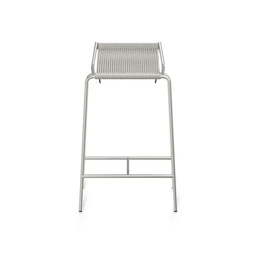 Thorup Copenhagen Noel Barstol Rustfrit Stål/Grå Uld H67 cm