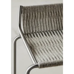 Thorup Copenhagen Noel Barstol Rustfrit Stål/Grå Uld H67 cm