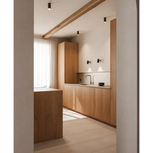 Thorup Copenhagen Patrone Recessed Váglampe Lille Bruneret Messing