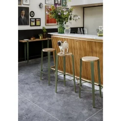 TipToe BIG LOU Skammel Genanvendt Plastik Hvid/Rosemary Green