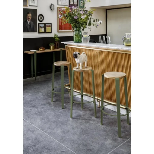 TipToe BIG LOU Skammel Genanvendt Plastik Hvid/Rosemary Green