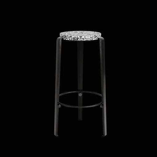 TipToe BIG LOU Skammel Genanvendt Plastik Sort/Graphite Black