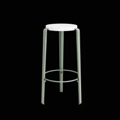 TipToe BIG LOU Skammel Genanvendt Plastik Hvid/Eucalyptus Grey